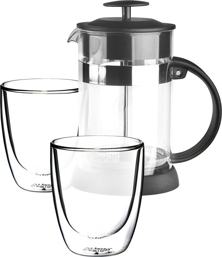 Lumarko Andrea zestaw zaparzacz 800 ml + 2 x szklanka termiczna 300 ml