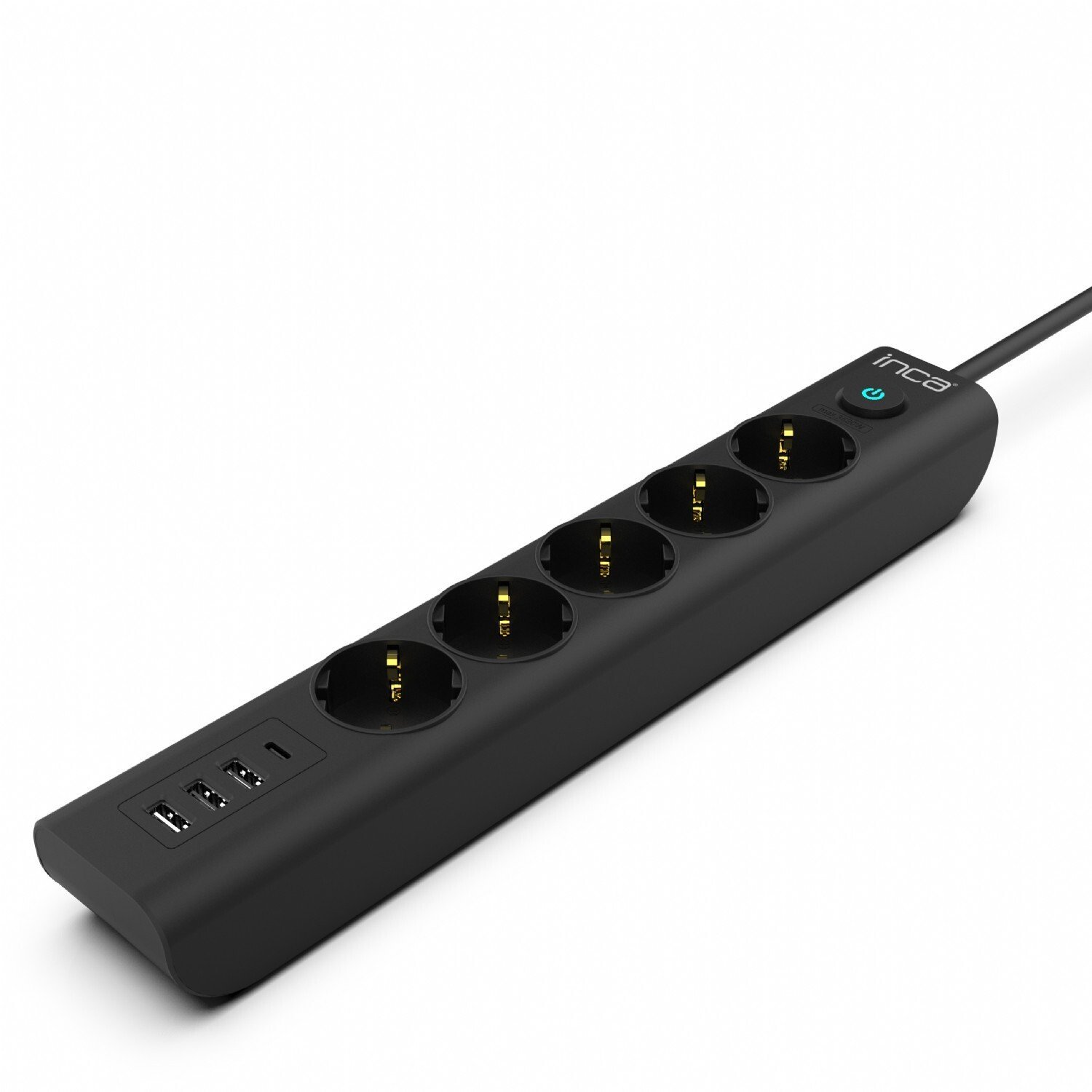 Inca INCA listwa zasilająca IPW-44TU 5-gniazdowa 3xUSB-A+1xUSB-C 1,5m