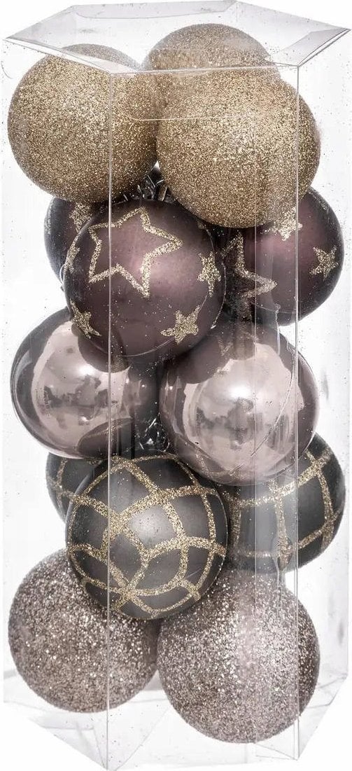 Atmosphera Zestaw bombek z tworzywa sztucznego, Ø 5 cm, 15 szt.