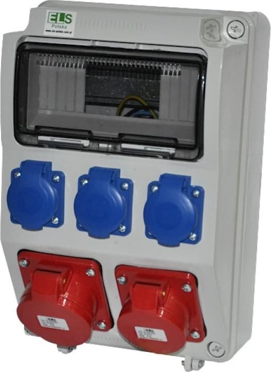ELS Elektrotechnika Zestaw zasilający PRYMA skośna 32A/5P + 16A/5P + 3x230V IP44 E930011530