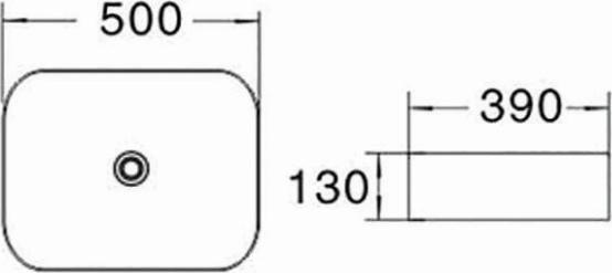 Umywalka Mexen Mexen Carla umywalka nablatowa 50 x 39 cm biała kamień - 21555091