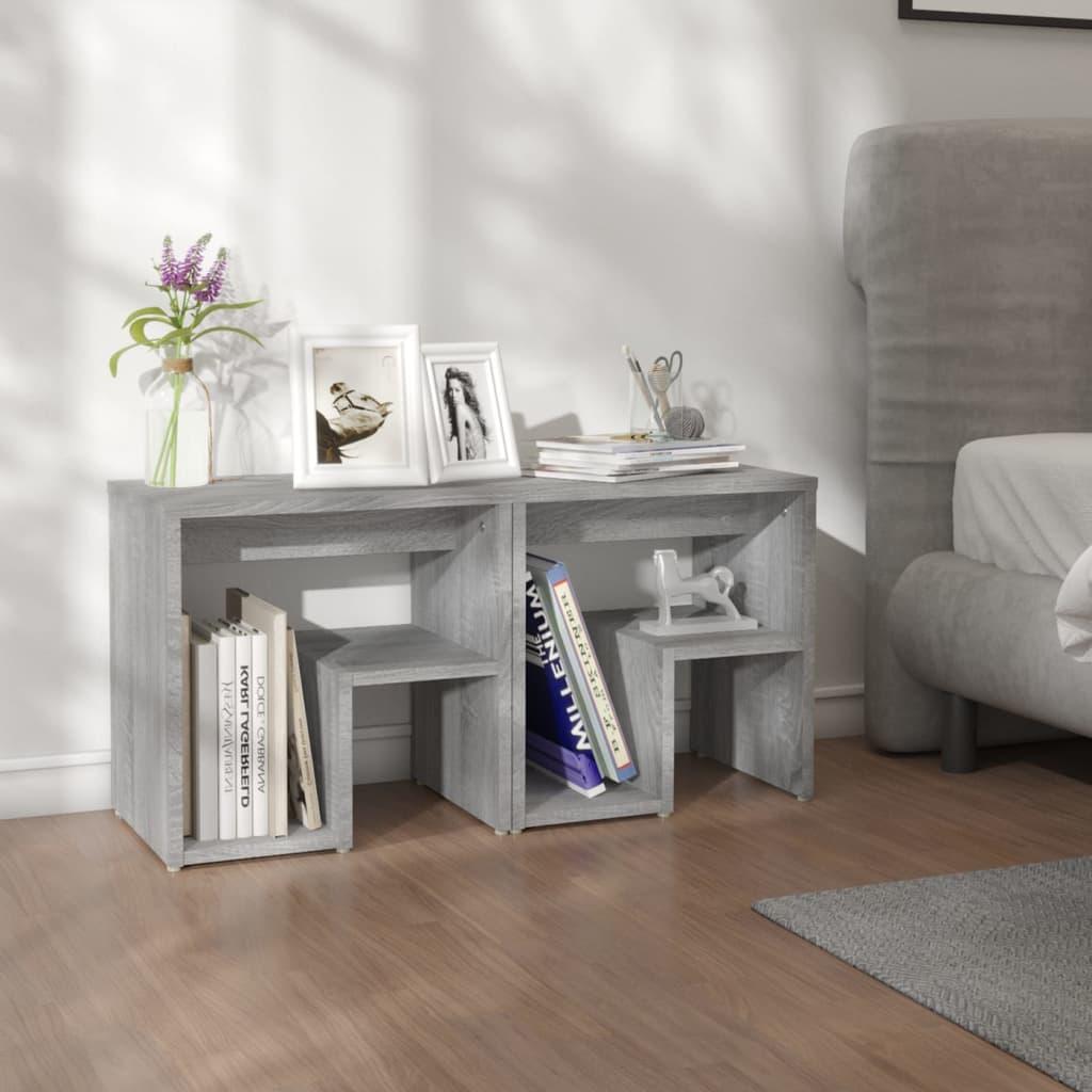 vidaXL vidaXL Szafki nocne, 2 szt., szary dąb sonoma, 40x30x40 cm