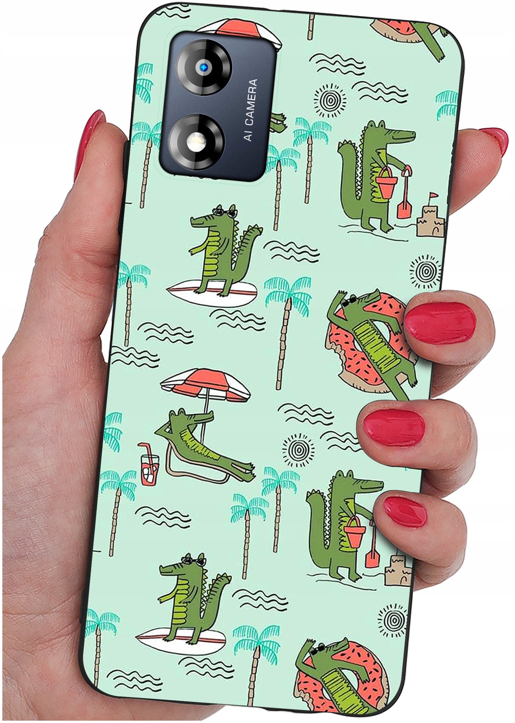 Etui do Motorola Moto E13 WZORY |SILIKONOWE MATT CASE + SZKŁO 9H