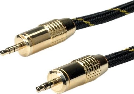 Kabel Roline Jack 3.5mm - Jack 3.5mm 2.5m złoty