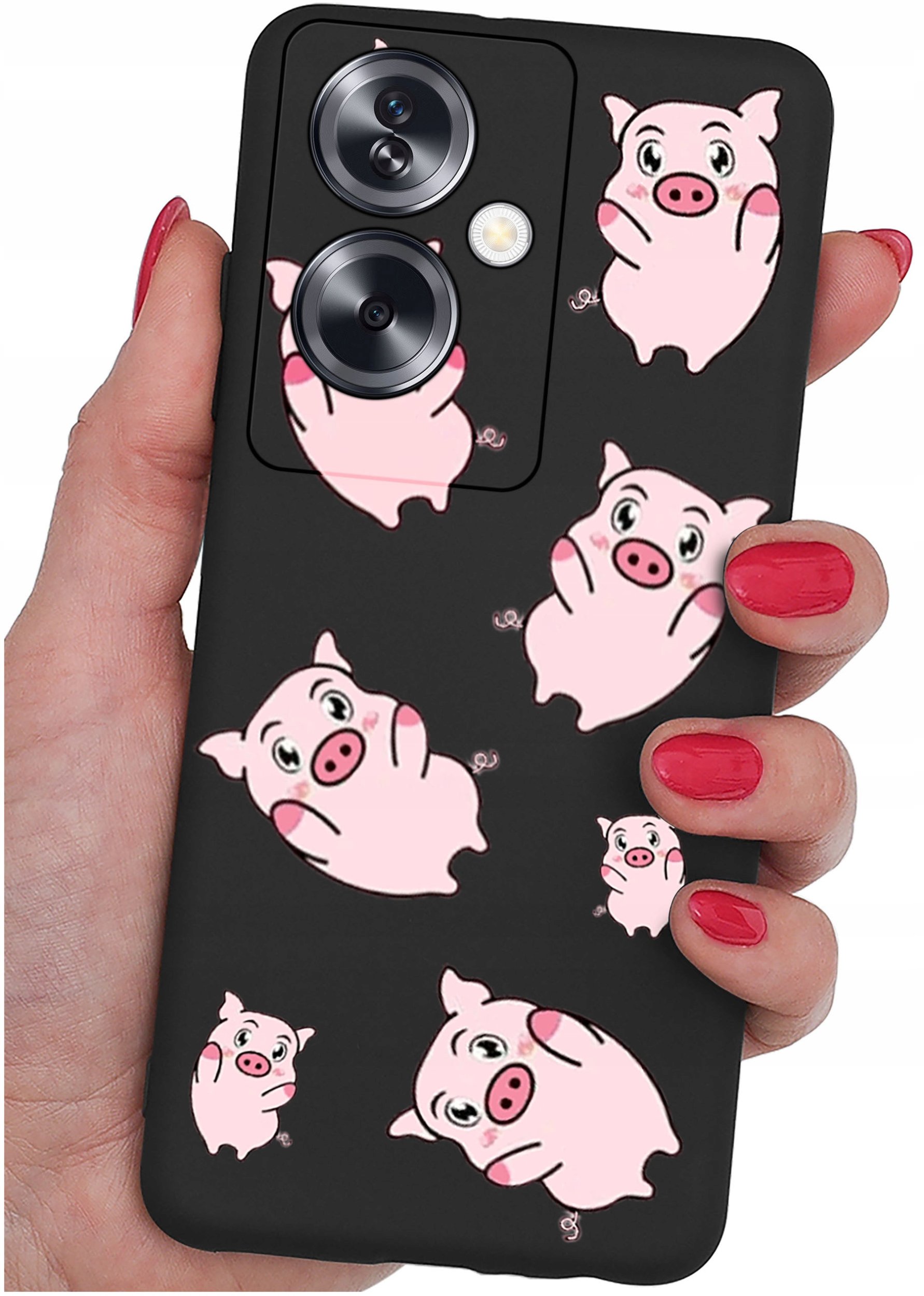 ETUI do Oppo A79 5G WZORY |SILIKONOWE MATT CASE + SZKŁO ochronne 9H