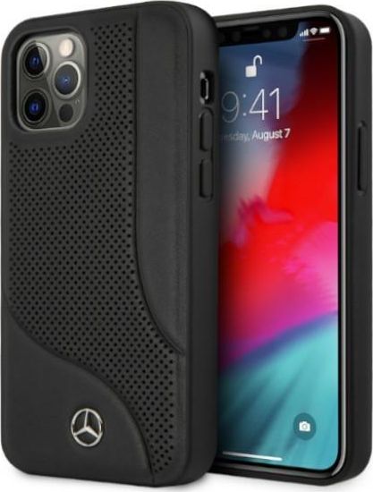 Mercedes Mercedes Mehcp12Lcdobk Iphone 12 Pro Max 6,7" Czarny/Black Hardcase Leather Perforated Area