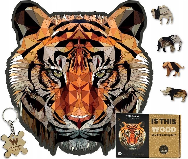 WOOD YOU DO DREWNIANE EKO PUZZLE DLA DOROSŁYCH TYGRYS A4 140