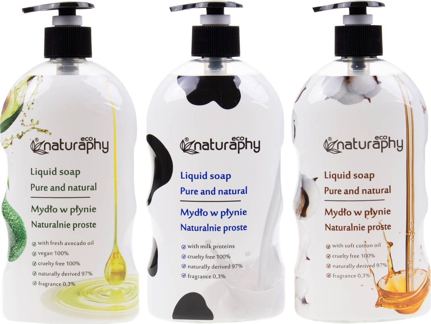 BluxCosmetics Zestaw mydeł naturalnych ECO 3x 650 ml