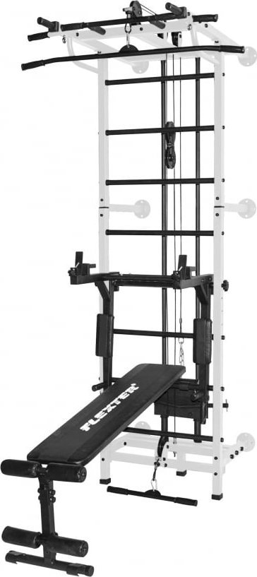 TOTALFIT Drabinka gimnastyczna KRAFT SYSTEM 3 w 1 biało-czarna