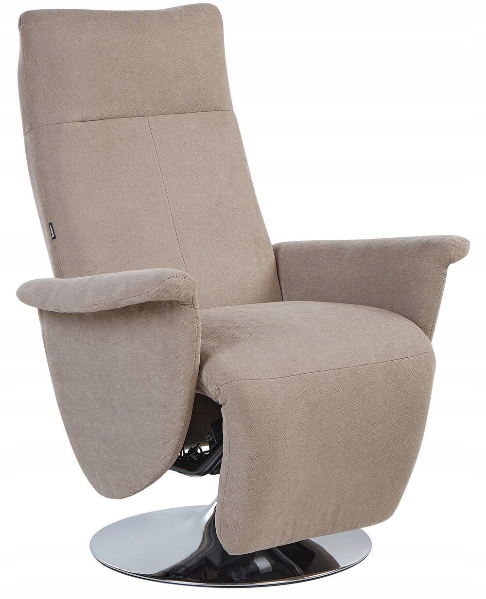 Beliani Rozkładany fotel PRIME Beżowoszary