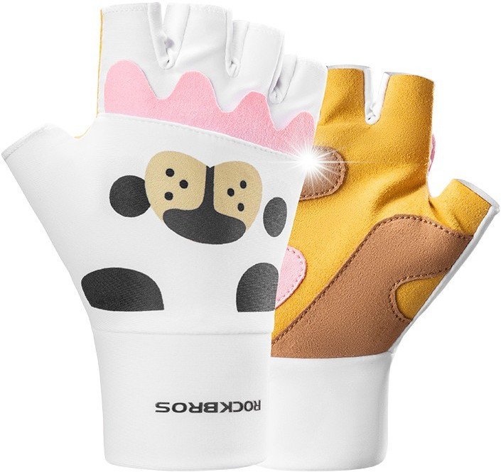 Rękawiczki rowerowe bez palców dziecięce Rockbros, S, kolorowe