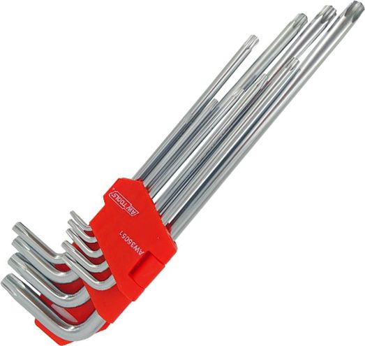 AWTools klucze Torx bardzo długie 9 sztuk (AW35051)