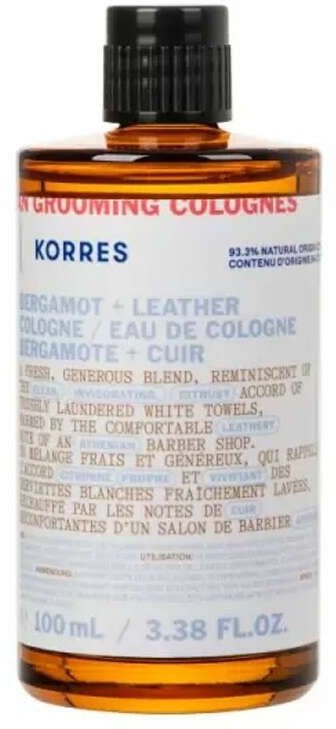 KORRES Athenian Grooming Bergamot & Leather Eau de Cologne 100ml