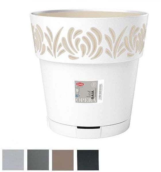 Puku pods ar paliktni Gaia O25x25cm balts 8003507885004