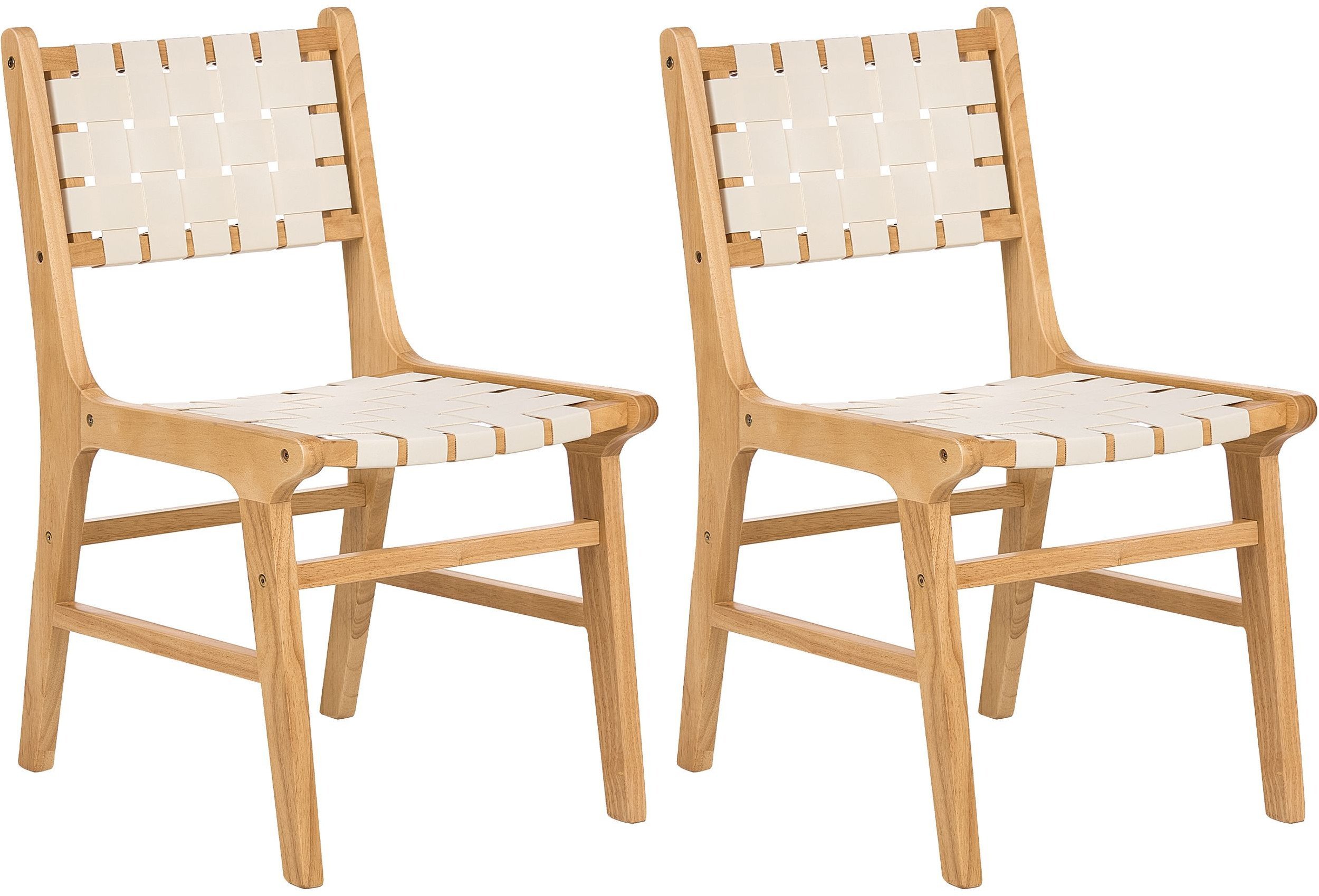 Zestaw 2 krzeseł do jadalni HUMBLE Drewno Jasnobrązowy