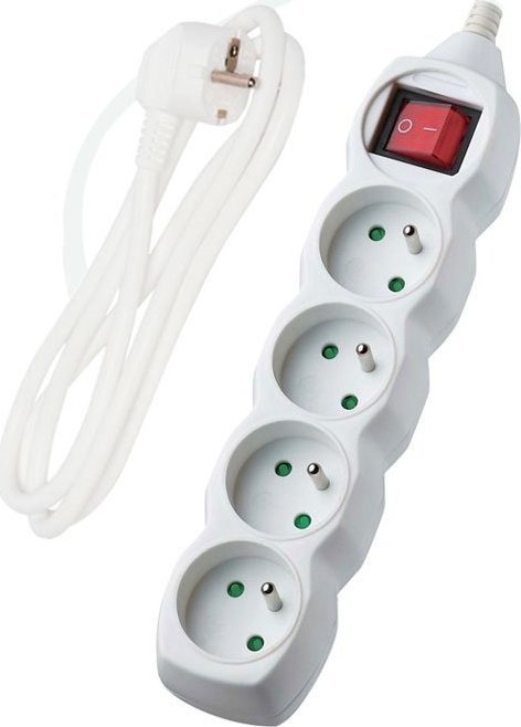 Listwa zasilająca DPM Solid PRZEDŁUŻACZ SIECIOWY 4 GNIAZDA 1,5M Z WYŁĄCZNIKIEM