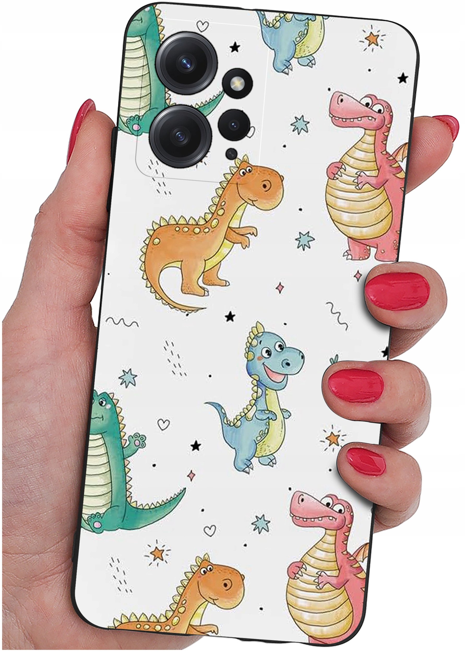 ETUI do Xiaomi Redmi Note 12 4G | WZORY | SILIKONOWE MATT CASE + SZKŁO 9H