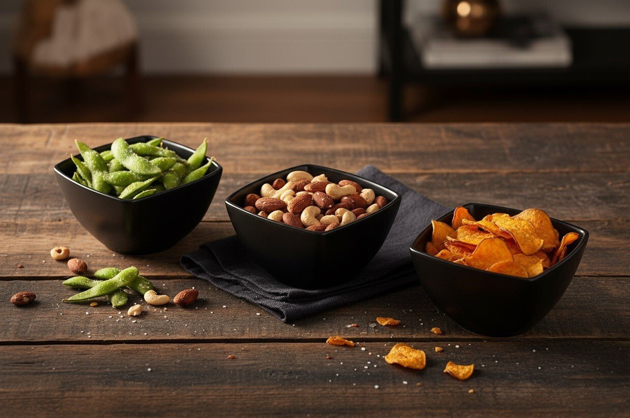 Komplet 3 salaterek Salsa 8 x 8 cm czarny AMBITION