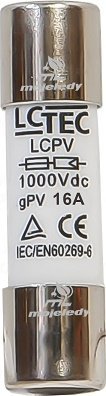 LCTec Wkładka topikowa 1000V DC gPV 10X38 16A