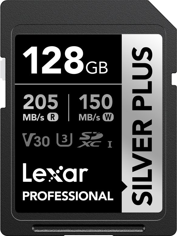 Karta Lexar Professional Silver Plus SDXC 128 GB Class 10 UHS-I/U3 V30 (LSDSIPL128G-BNNNG)