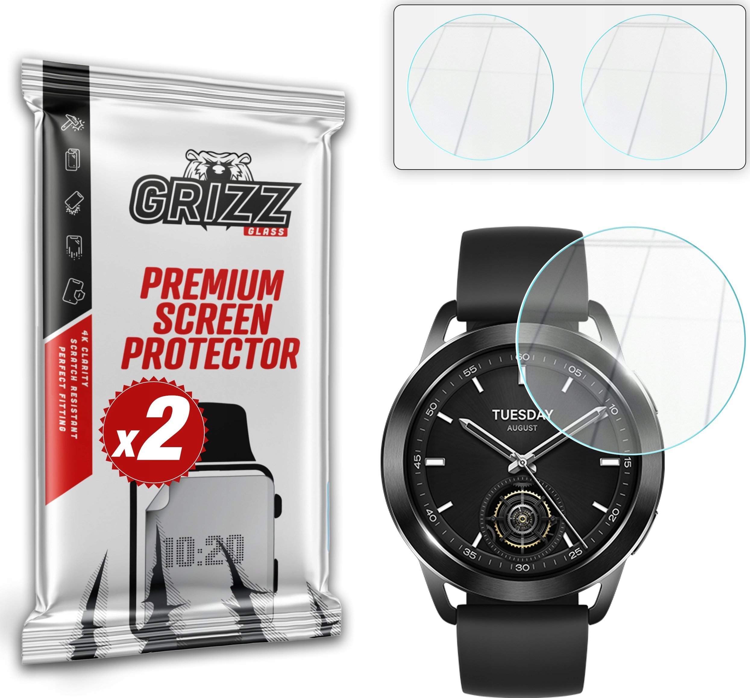 GrizzGlass Szkło hybrydowe GrizzGlass HybridGlass do Xiaomi Watch S3