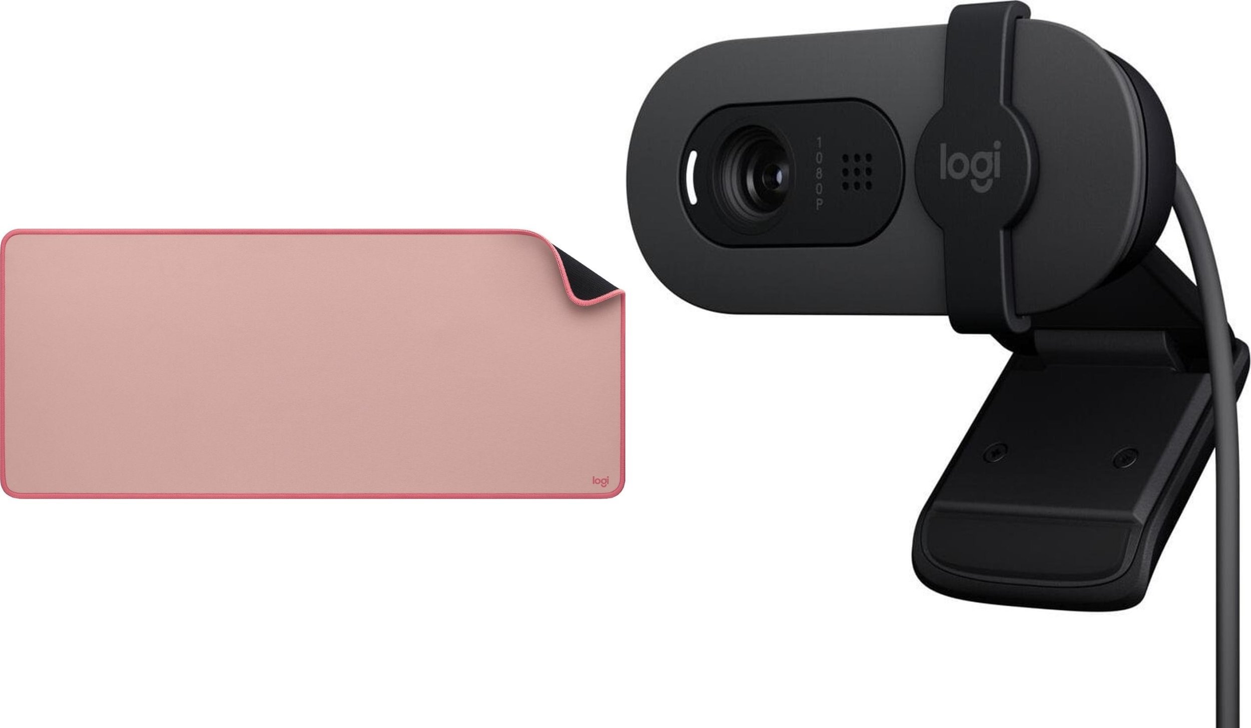 Podkładka Logitech Studio Series - DARKER ROSE (956-000053) + Brio 100 (960-001585)