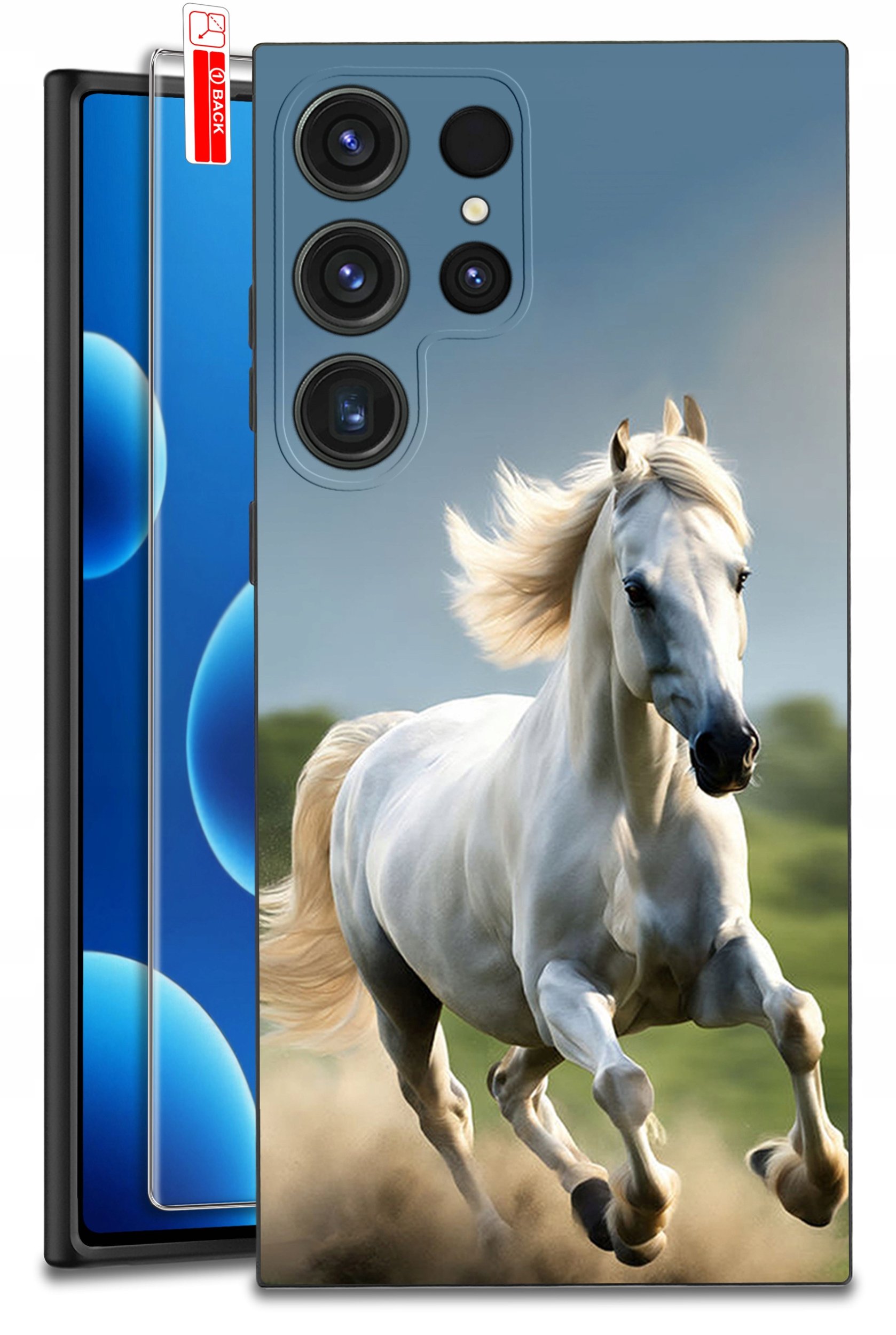 ETUI do Samsung Galaxy S25 Ultra WZORY | SILIKONOWE MATT CASE + SZKŁO 9H