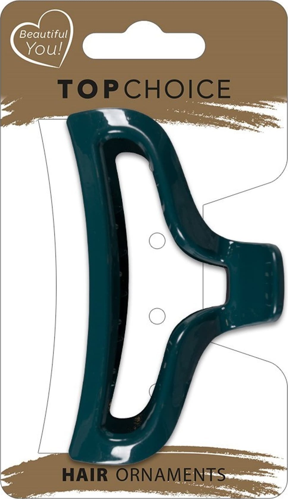 TOP CHOICE Klamra do włosów - kokarda połysk (28359) 1 szt. - mix kolorów