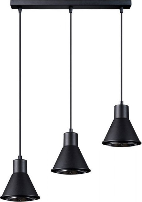 Lampa wisząca Lumes Czarna lampa wisząca nad stół punktowa - S171-Koria