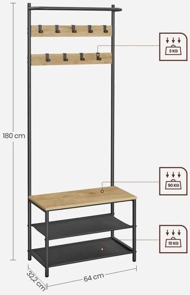 Wieszak Stojak na Ubrania - artisan - HSR411B88