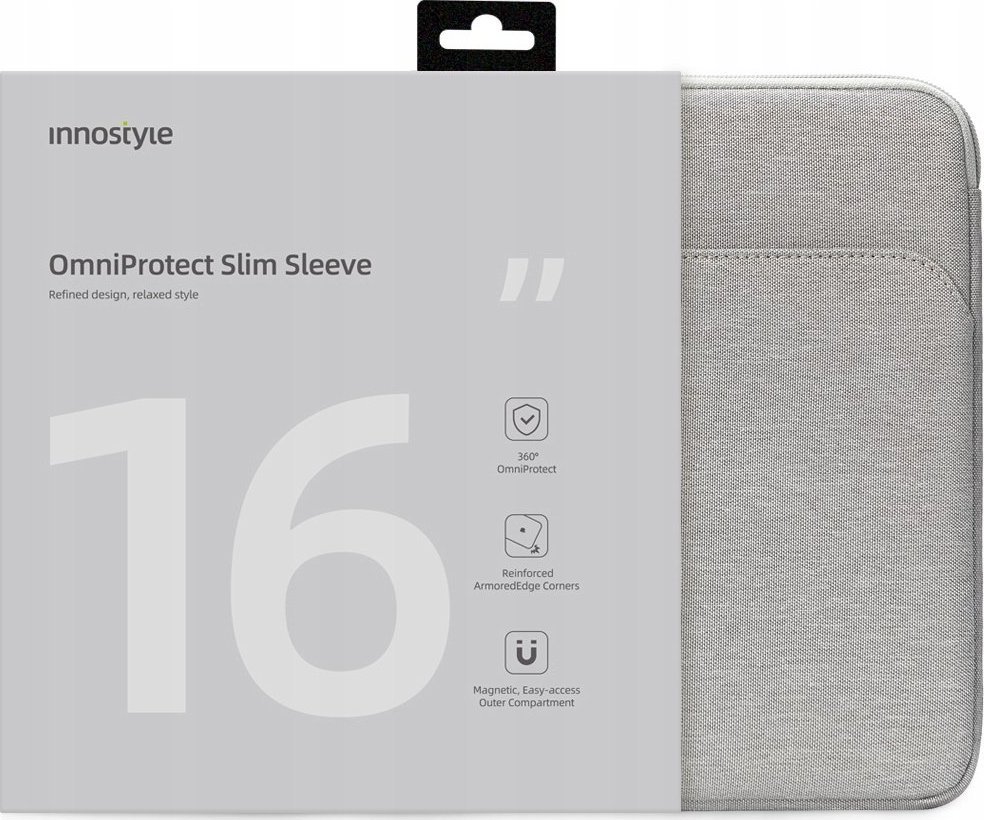Torba Innostyle TORBA NA LAPTOPA 16" WODOODPORNA ETUI OMNIPROTECT SLIM SZARY