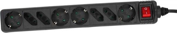 Listwa zasilająca InLine 8 gniazd 1.5 m czarna (16481S)