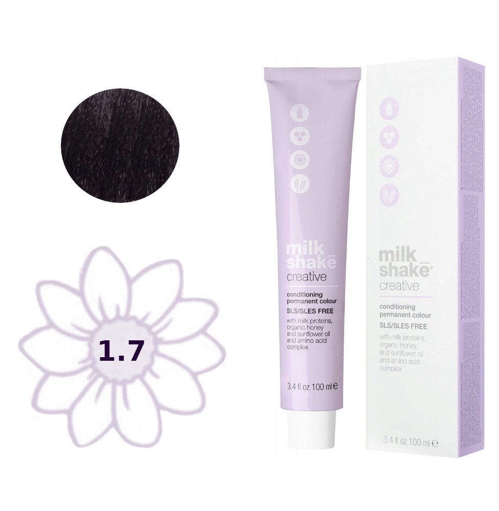 Milk Shake Milk Shake, Creative, SLS/SLES-Free, Permanent Hair Dye, 4.74V Violet Medium Brown, 100 ml For Women