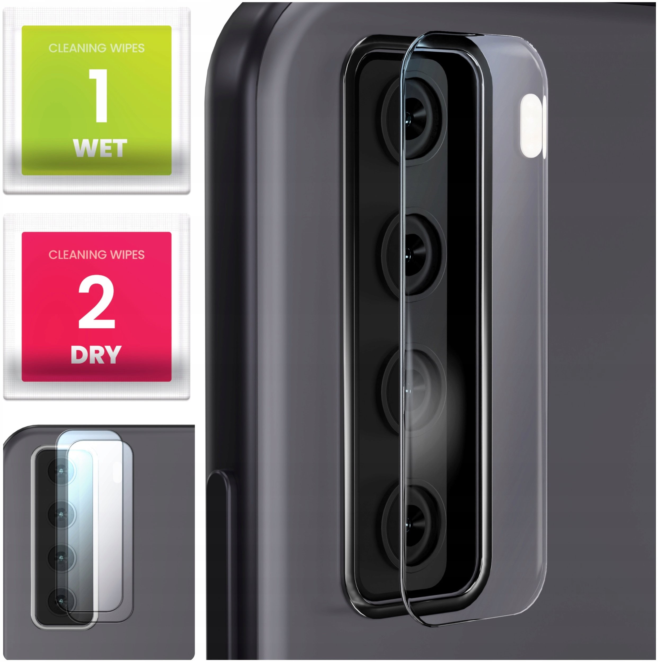 2-PAK Szkło Na Aparat Do Huawei P40 Lite 5G (Hartowane, Na Obiektyw, 9H)