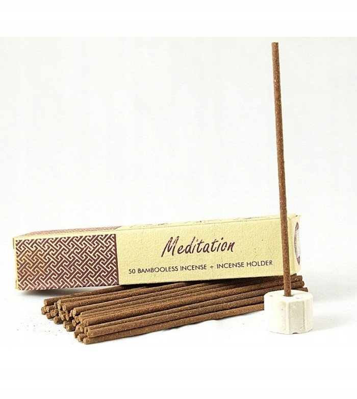 Song of India Meditation Nie zawierające bambusa kadzidła indyjskie z ceramicznym stojakiem 50 szt.