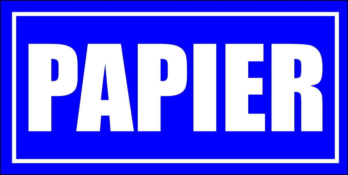 Naklejka Kosz Znak Segregacja Odpadów Papier 15X30 Libres Polska Sp So-1 5902082238973