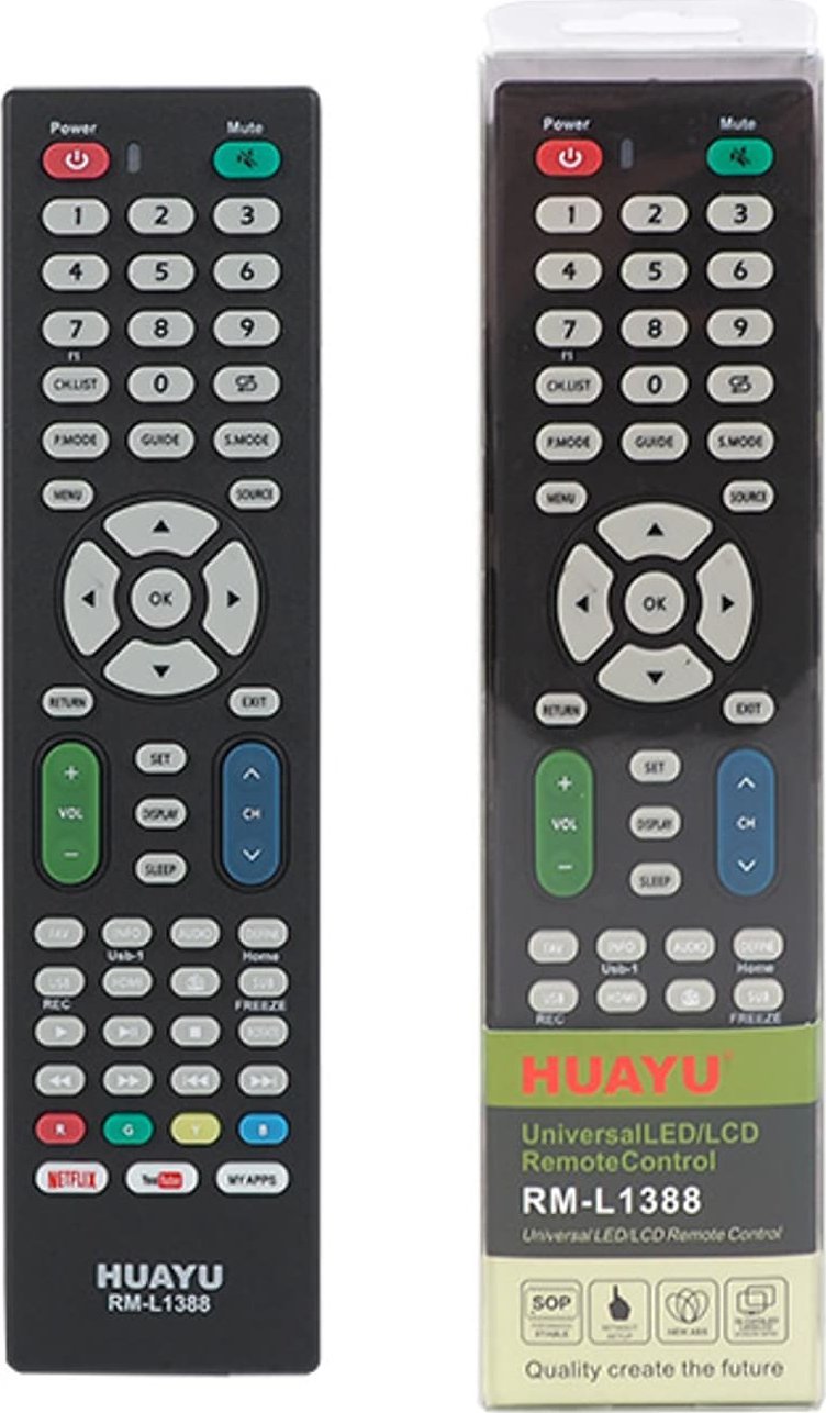 Pilot RTV Lamex Pilot uniwersalny TV LCD/LED RM-L1388 Netflix, Youtube