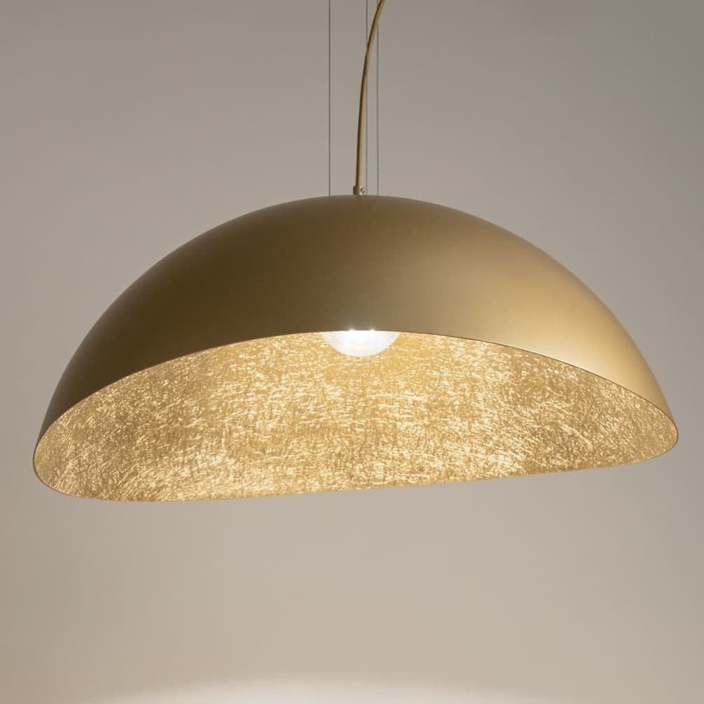 Lampa wisząca Sigma Wisząca lampa sypialniana SOLARIS 40595 Sigma kopułowa złota