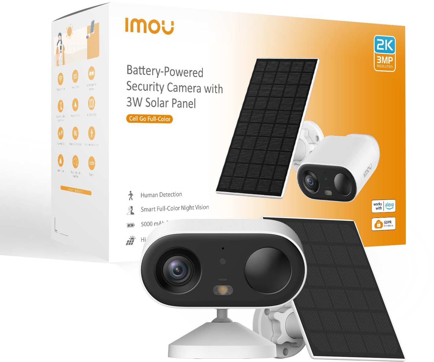 IMOU IPCam Cell Full Color Kamera +Solarpanel