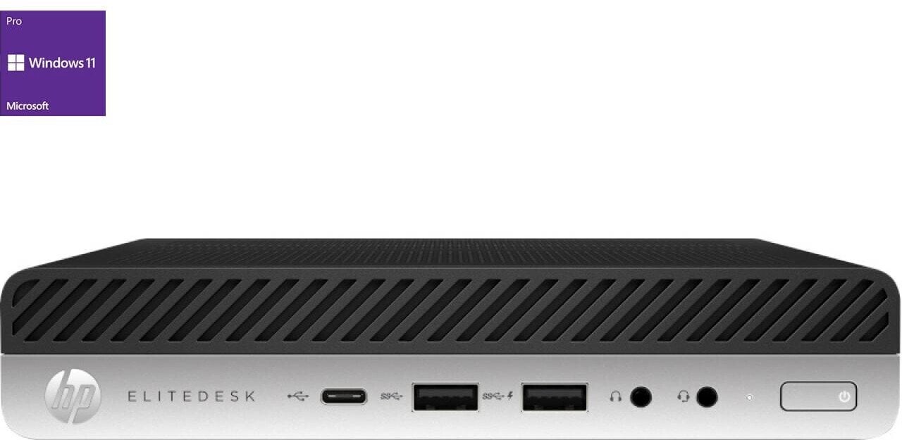 EliteDesk 800 G4 DM Generalüberholt(schwarz/silber, Windows 11 Pro)