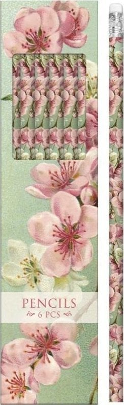 Ołówki ozdobne STPEN32 kwiaty wiśni - 6 sztuk