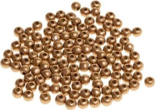 Koraliki drewniane do nawlekania złote 8mm 120szt