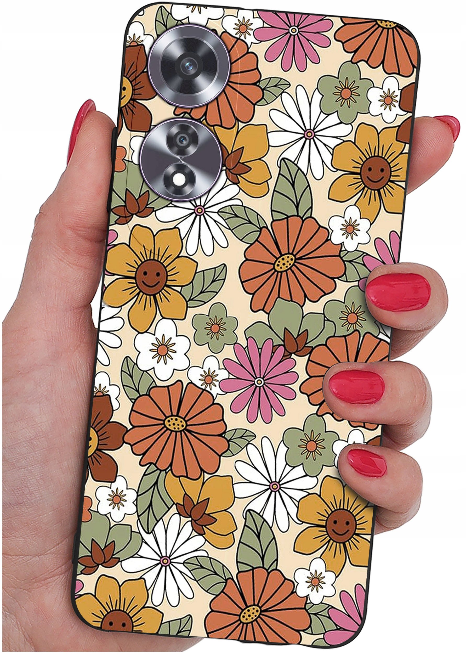 Etui do Oppo A60 4G WZORY |SILIKONOWE MATT CASE + SZKŁO 9H