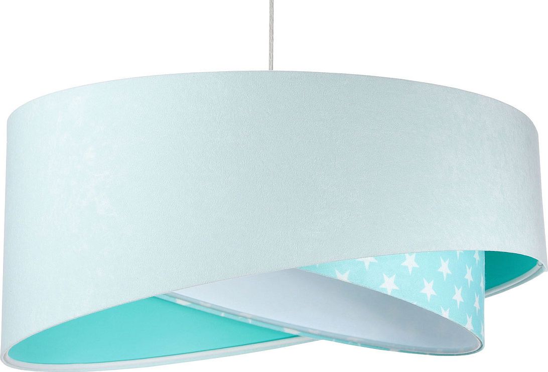 Lampa wisząca Lumes Miętowa lampa wisząca z abażurem - EXX01-Nilva