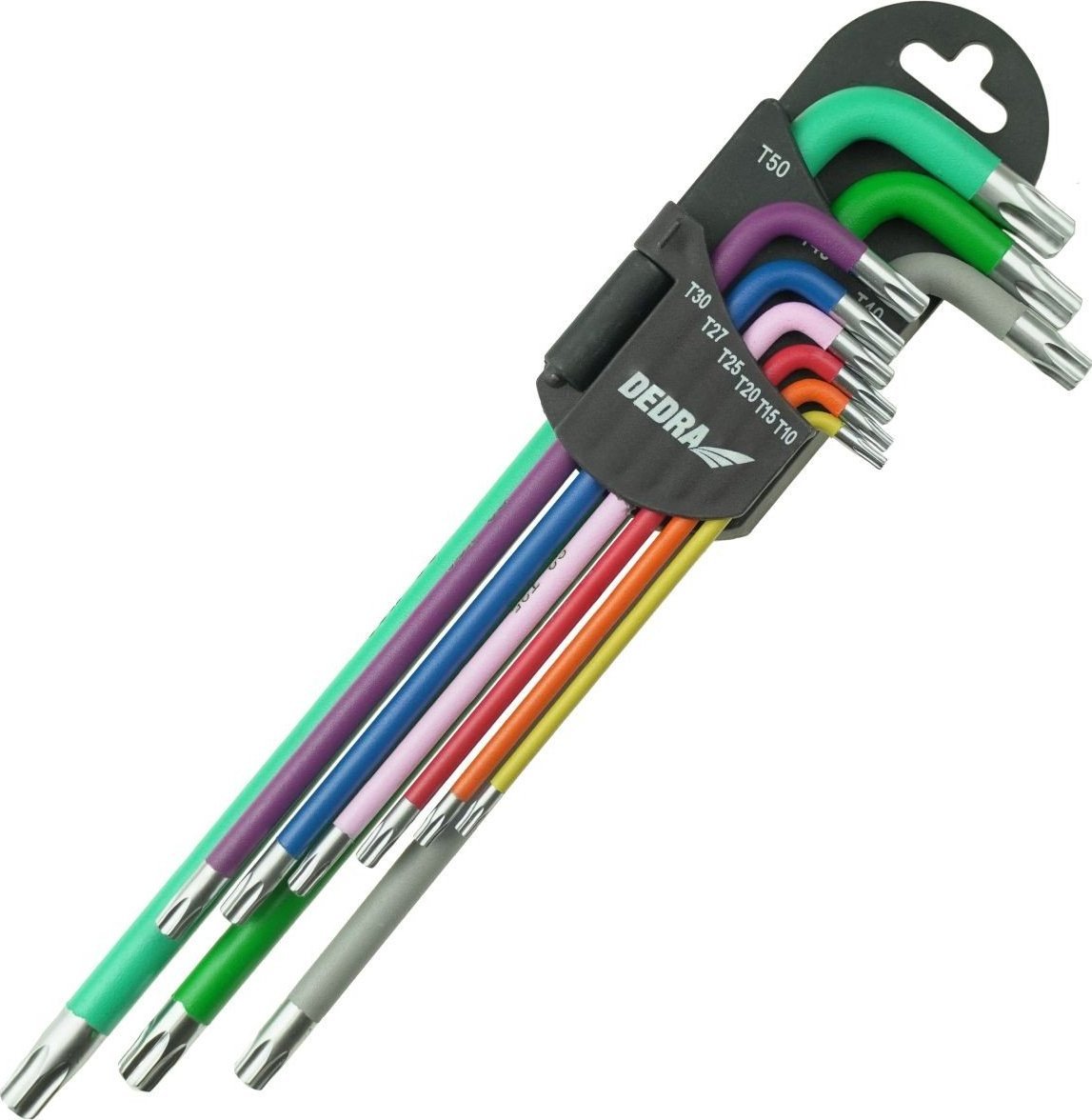 Dedra Klucze torx extra długie kolor T10-T50 zestaw 9szt,S2