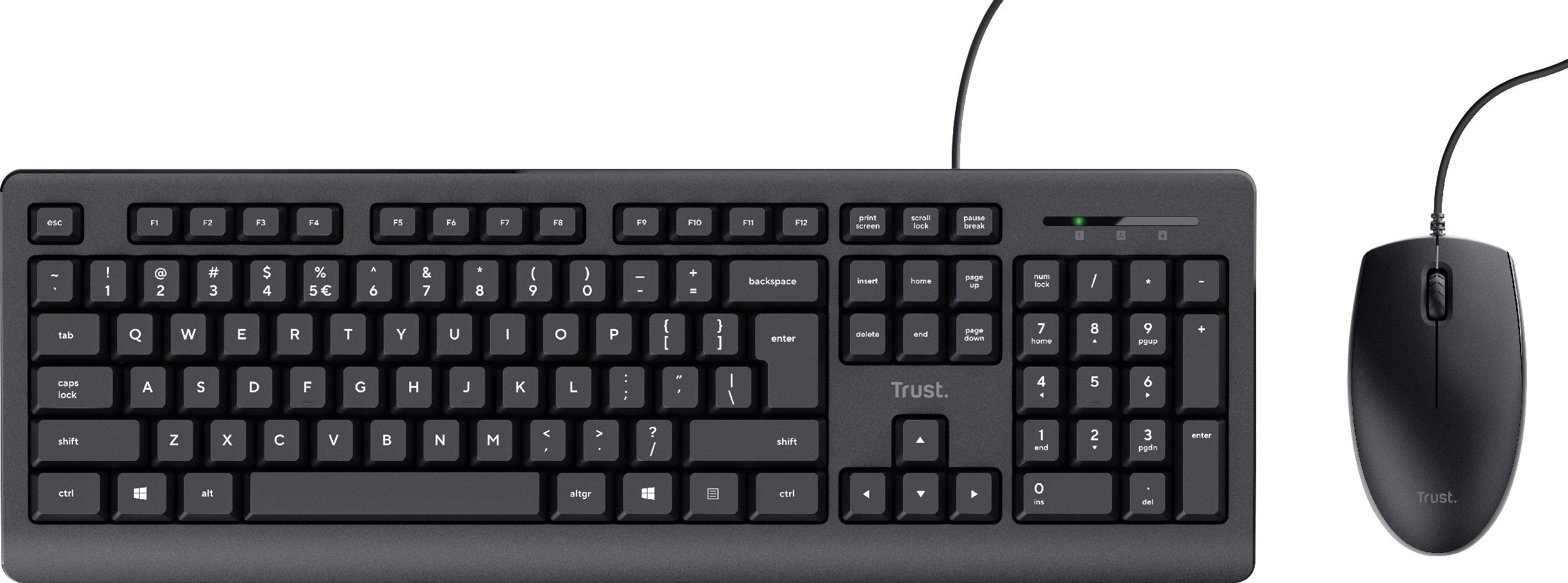 Klawiatura + mysz Trust TKM-250 USB KEYBOARD AND