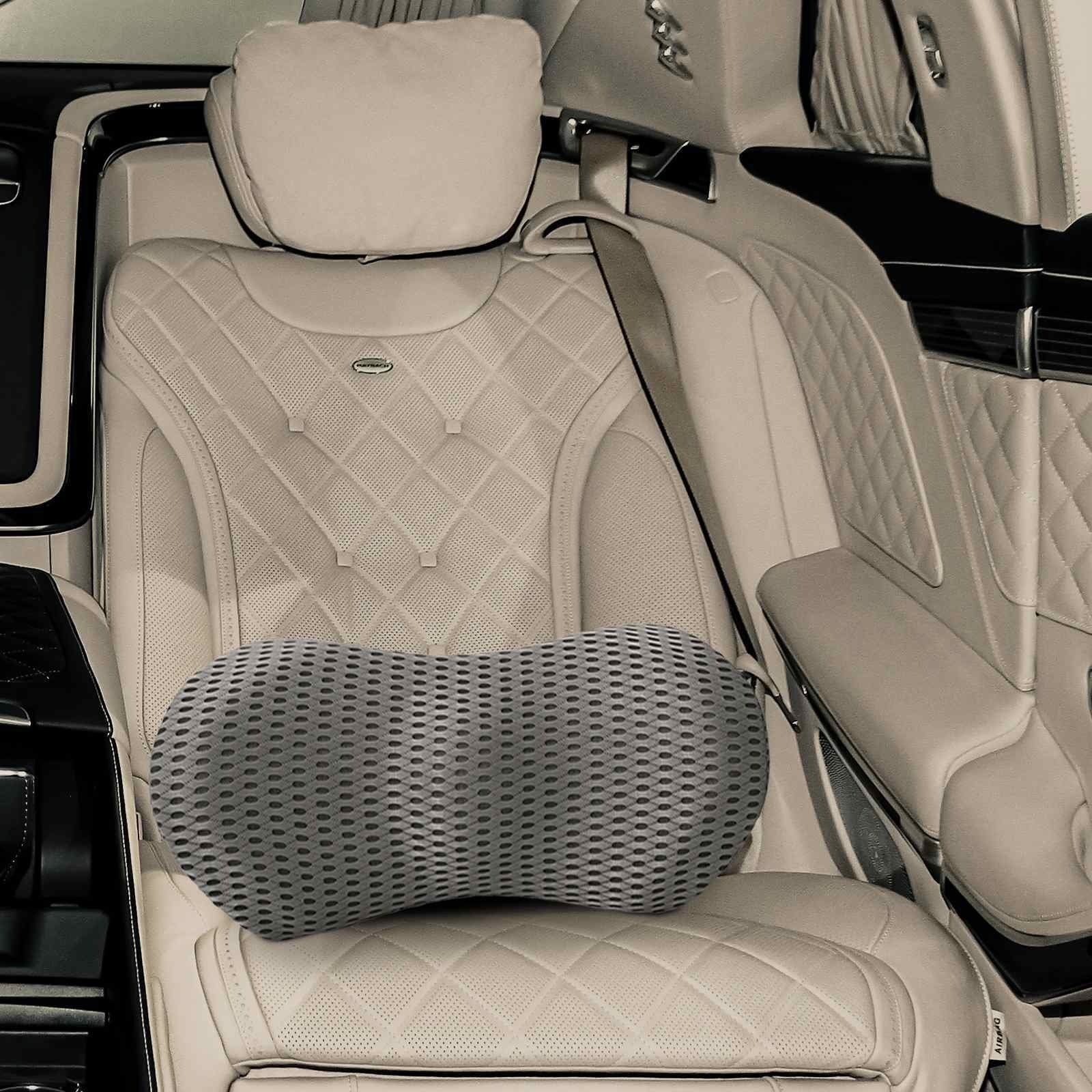 vidaXL Poduszka z poduszką szary 47 x 24 x 13 cm 4D siateczka