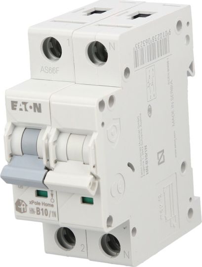 Eaton Wyłącznik nadprądowy 1P+N B 10A 6kA AC xPole Home HN-B10/1N 194839