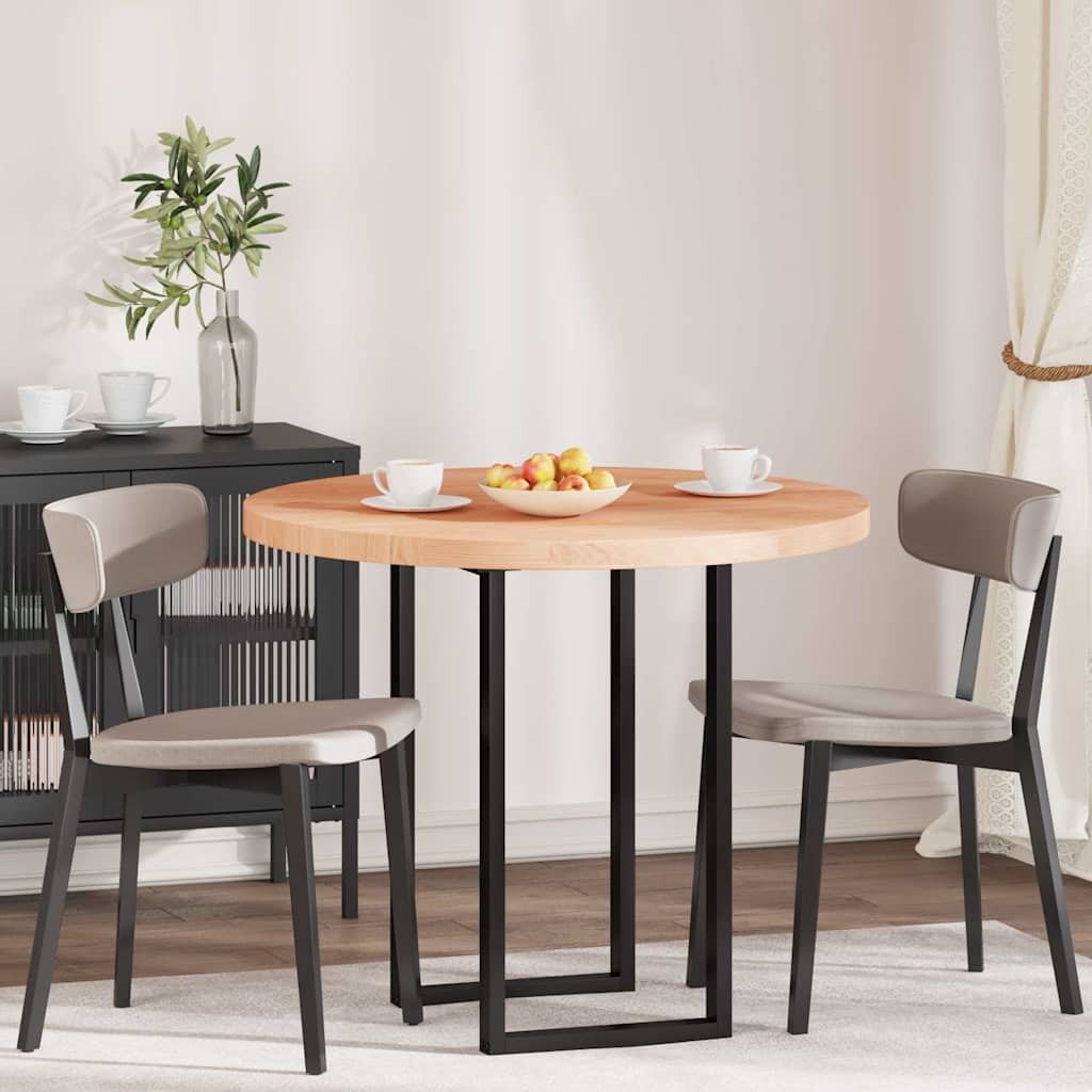 vidaXL Blat stołu Inny Jasnobrązowy 90 x 4 cm Solidne drewno dębowe