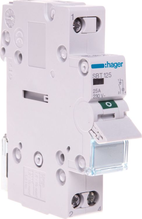 Hager Rozłącznik modułowy z lampką sygnalizacyjną 25A 1P SBT125